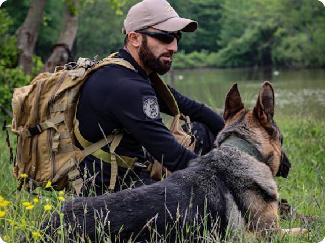 dog parent hiking with a dog